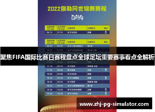 聚焦FIFA国际比赛日赛程盘点全球足坛重要赛事看点全解析 聚焦FIFA国际比赛日赛程盘点全球足坛重要赛事看点全解析